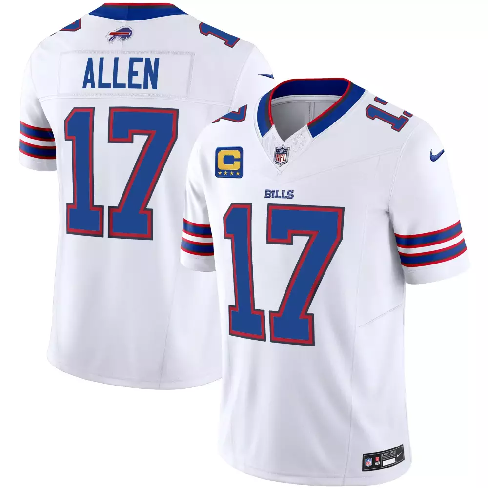 Josh Allen 17 Buffalo Bills 2023 Stitched Vapor Jersey | White | Limited Edition Fan Gear | For Men, Women & Youth