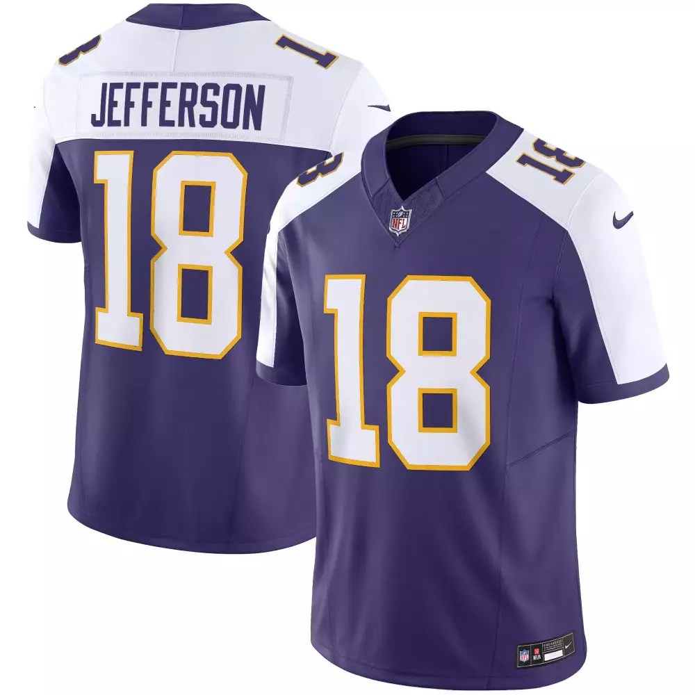 Justin Jefferson 18 Minnesota Vikings 2023 Men's All Stitched Vapor Jersey Purple L | Stitched | Limited Edition Fan Gear | For Men