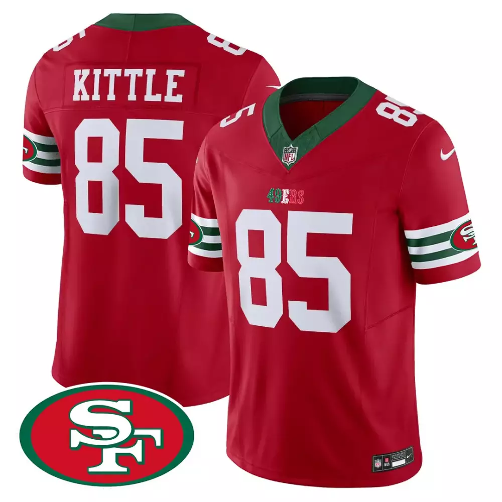 Kittle 85 San Francisco 49ers 2023 Men’s All Stitched Vapor Jersey | Classic Red-White Design | For Men, Women & You