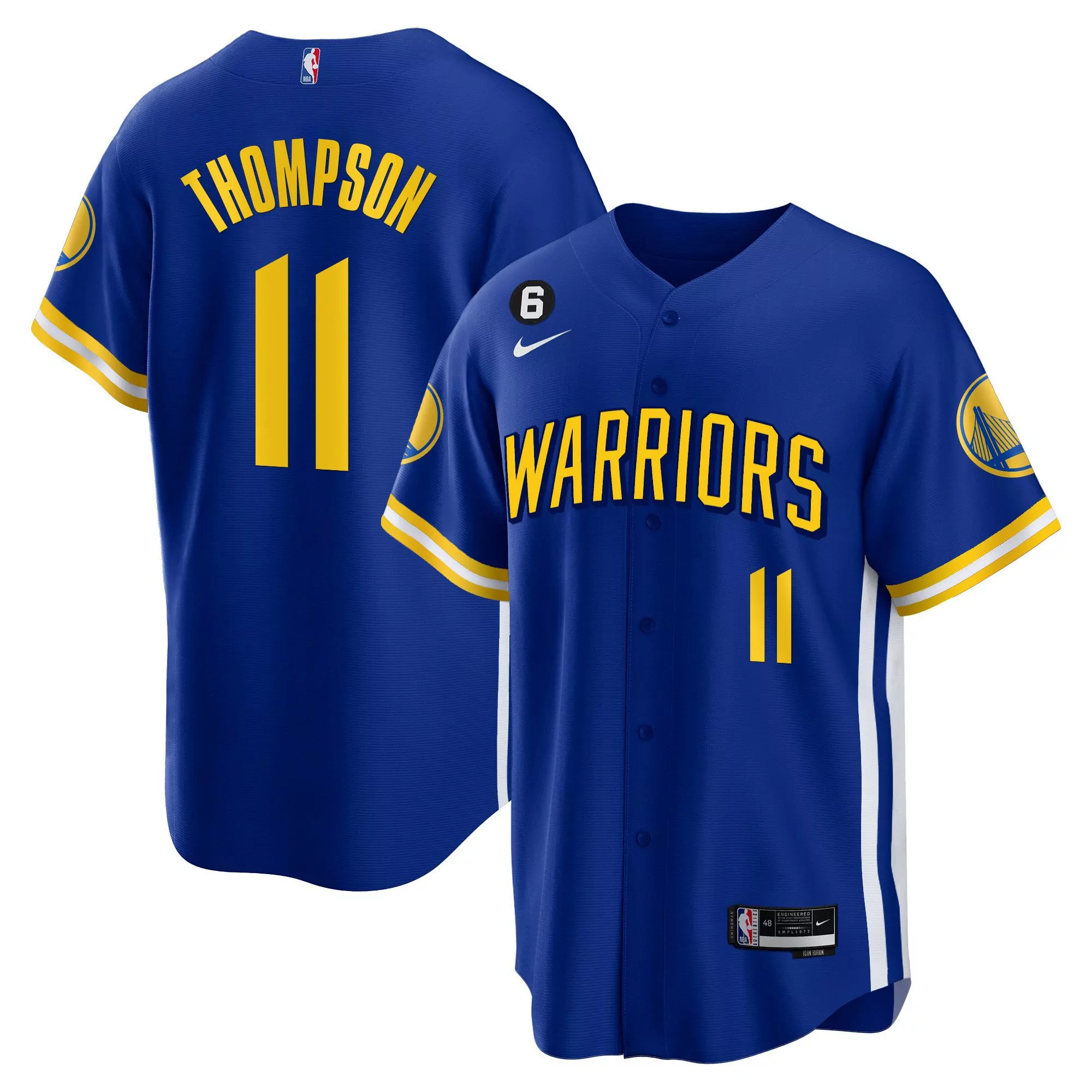 klay thompson 11 golden state warriors 2023 men s all stitched vapor jersey blue 2