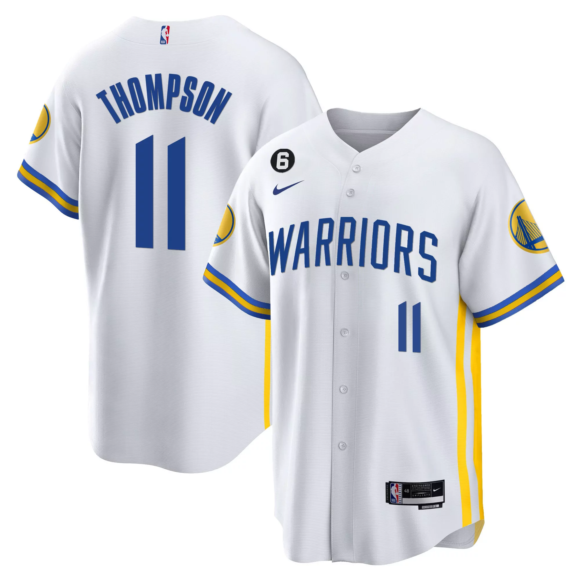 klay thompson 11 golden state warriors 2023 men s all stitched vapor jersey white edition