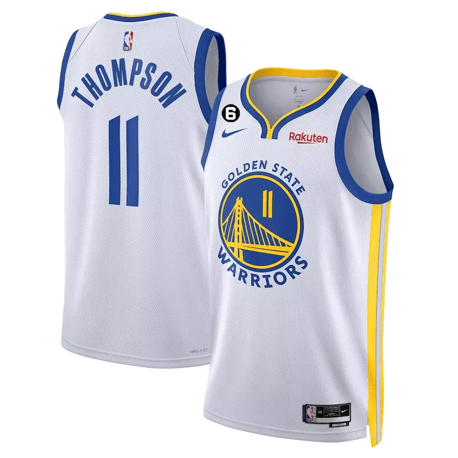 klay thompson 11 golden state warriors 2023 men s all stitched vapor jersey navy yellow