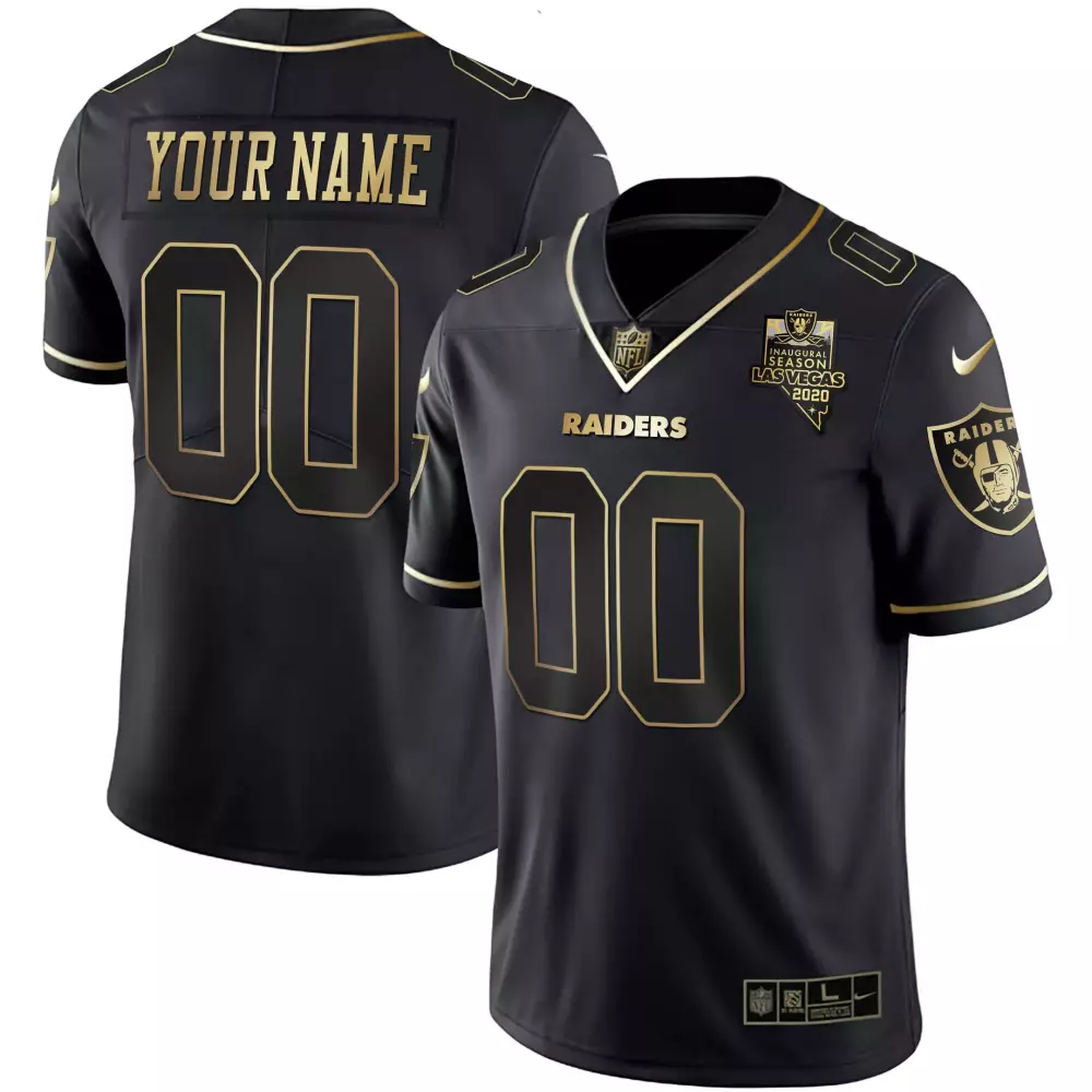 Las Vegas Raiders 2020 All Stitched Vapor Jersey | Your Name 00 Men’s Black Inaugural Season | Fan Gear for Men, Women & You