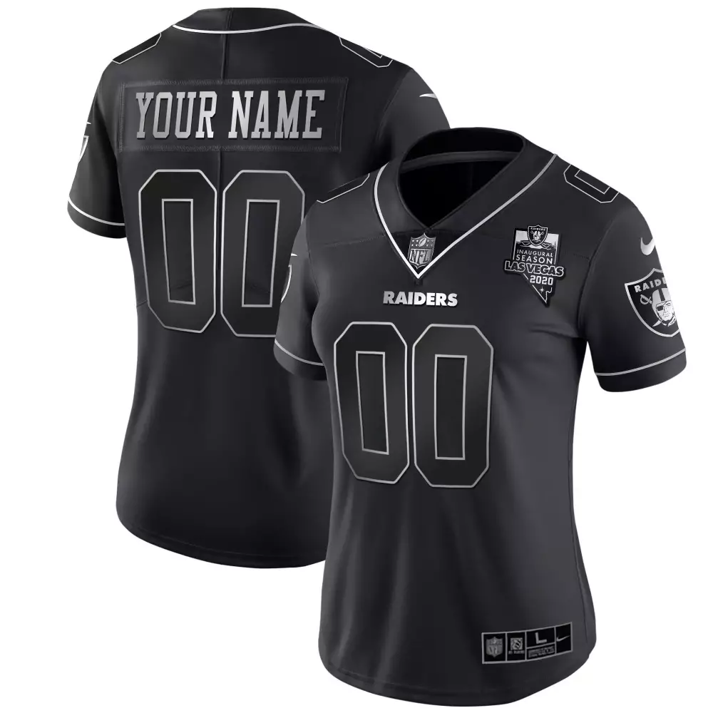 las vegas raiders women s 00 all stitched vapor jersey 2020 black edition