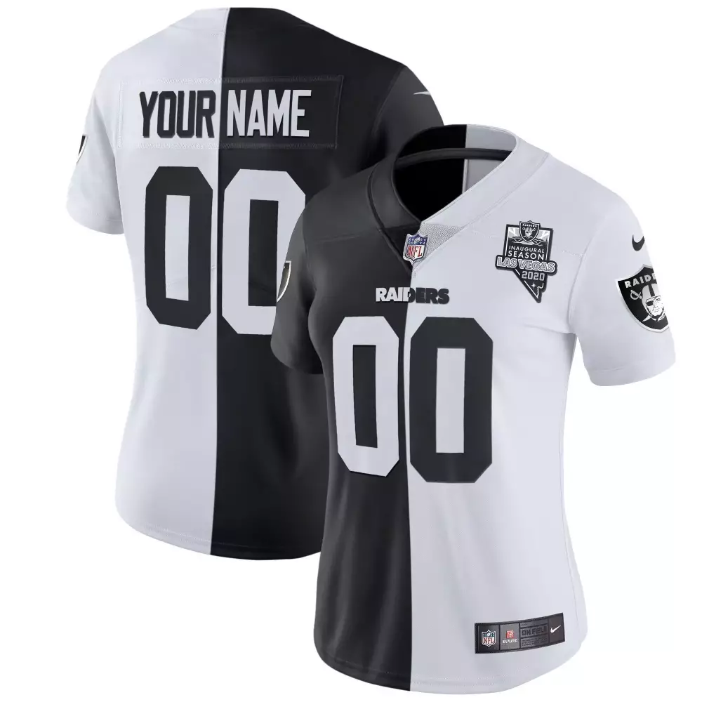las vegas raiders women s 2020 all stitched vapor jersey your name 00 black