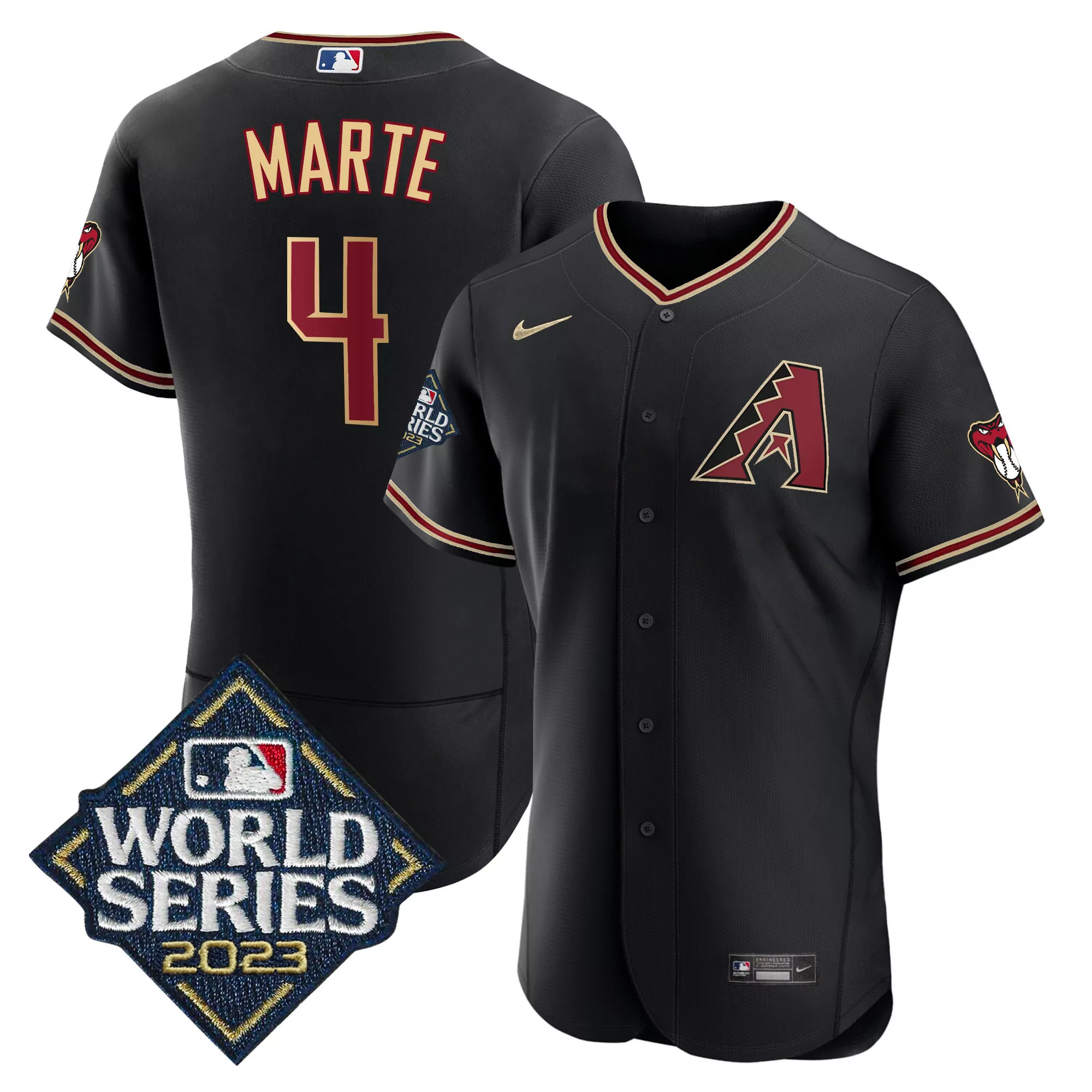 marte 4 arizona diamondbacks 2023 men s all stitched vapor jersey world series edition black