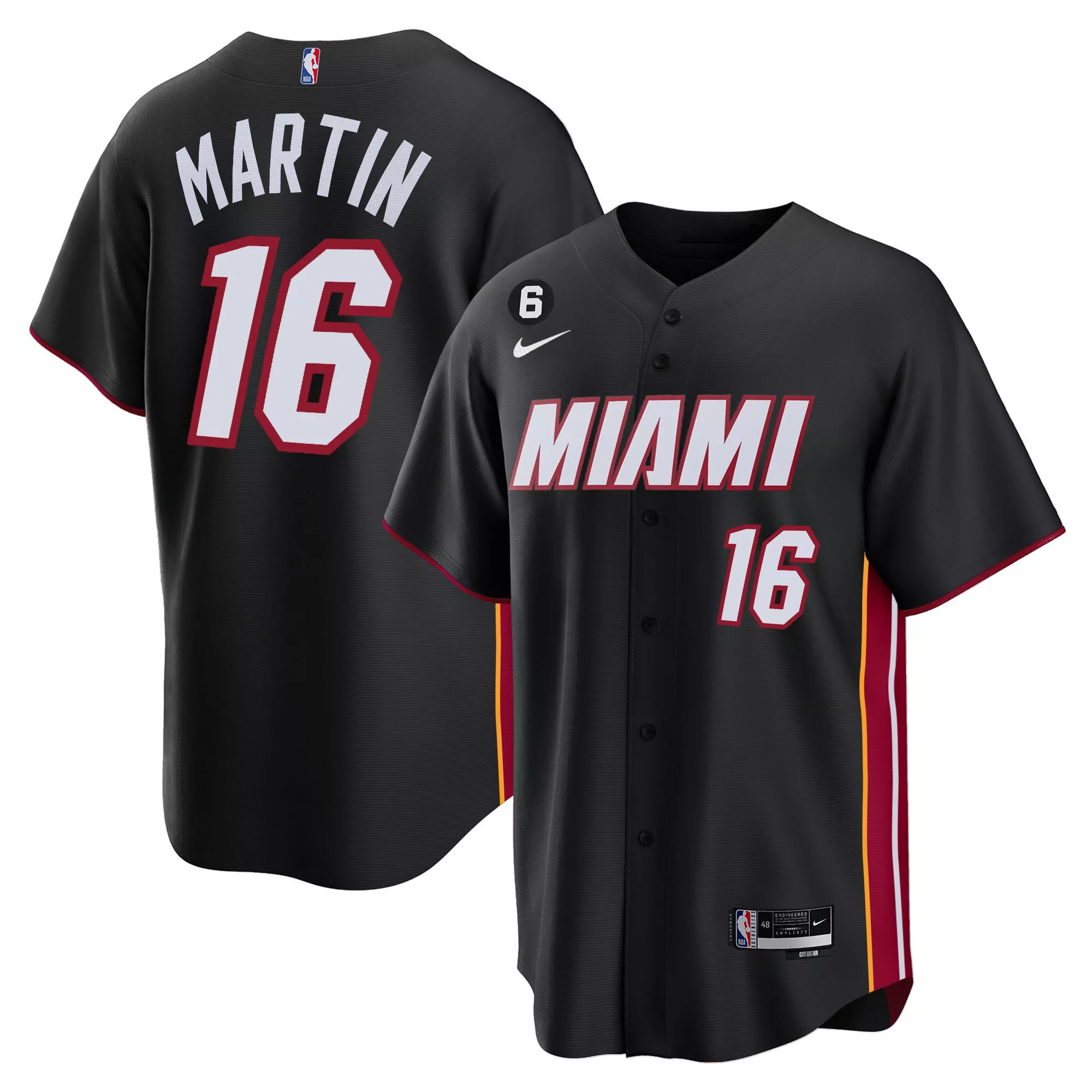 martin 16 miami heat 2022 men s finals all stitched vapor jersey black