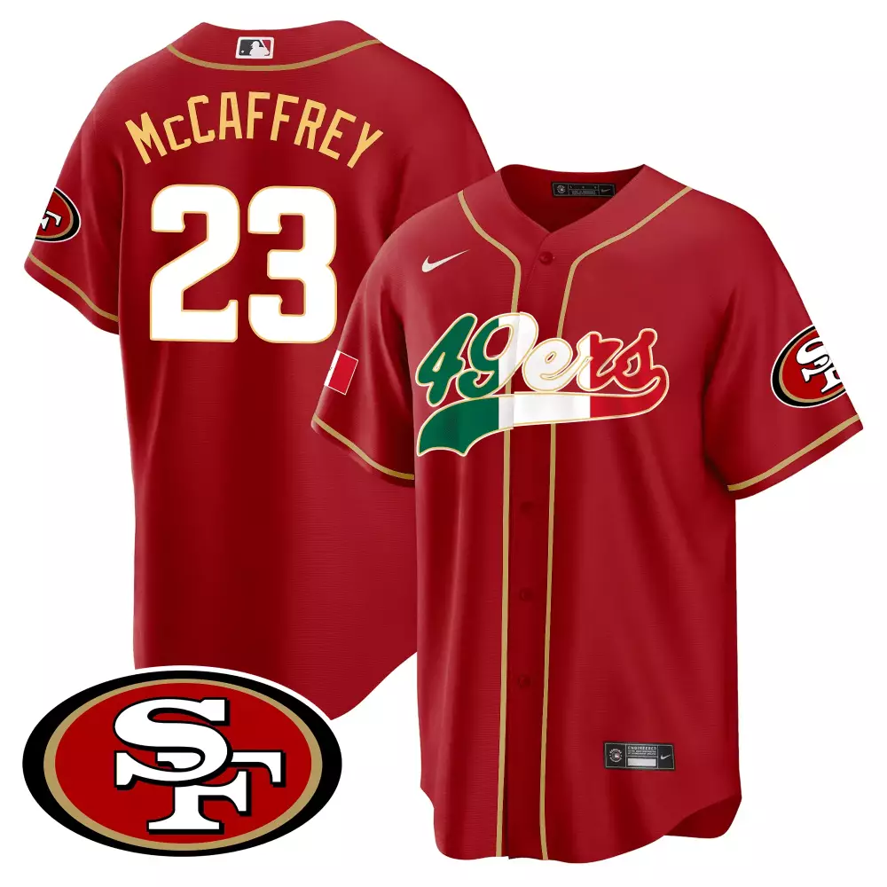 Mccaffrey 23 San Francisco 49ers 2023 All Stitched Vapor Jersey | Red Design | Replica Fan Gear | For Men, Women & Youth