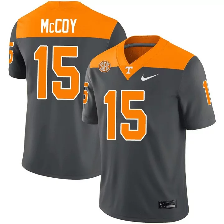 mccoy 15 tennessee volunteers 2023 men s all stitched vapor jersey black sec edition
