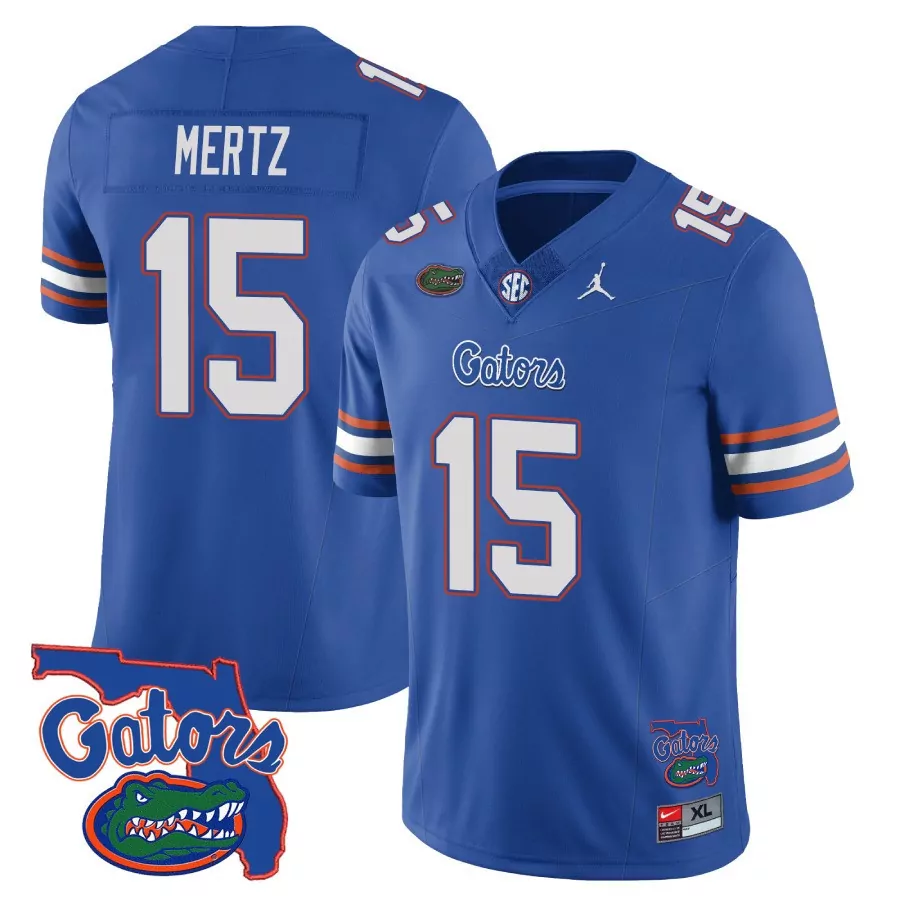 Mertz 15 Florida Gators 2023 Stitched Vapor Jersey | Black & White Design | Fan Gear for Men, Women & Youth