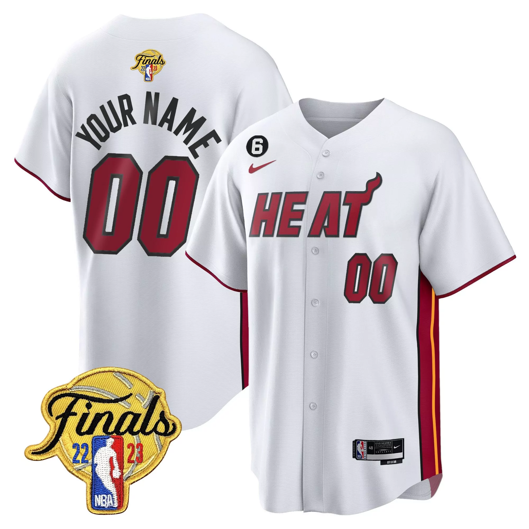 miami heat 00 finals 22 23 all stitched vapor jersey red women s nike