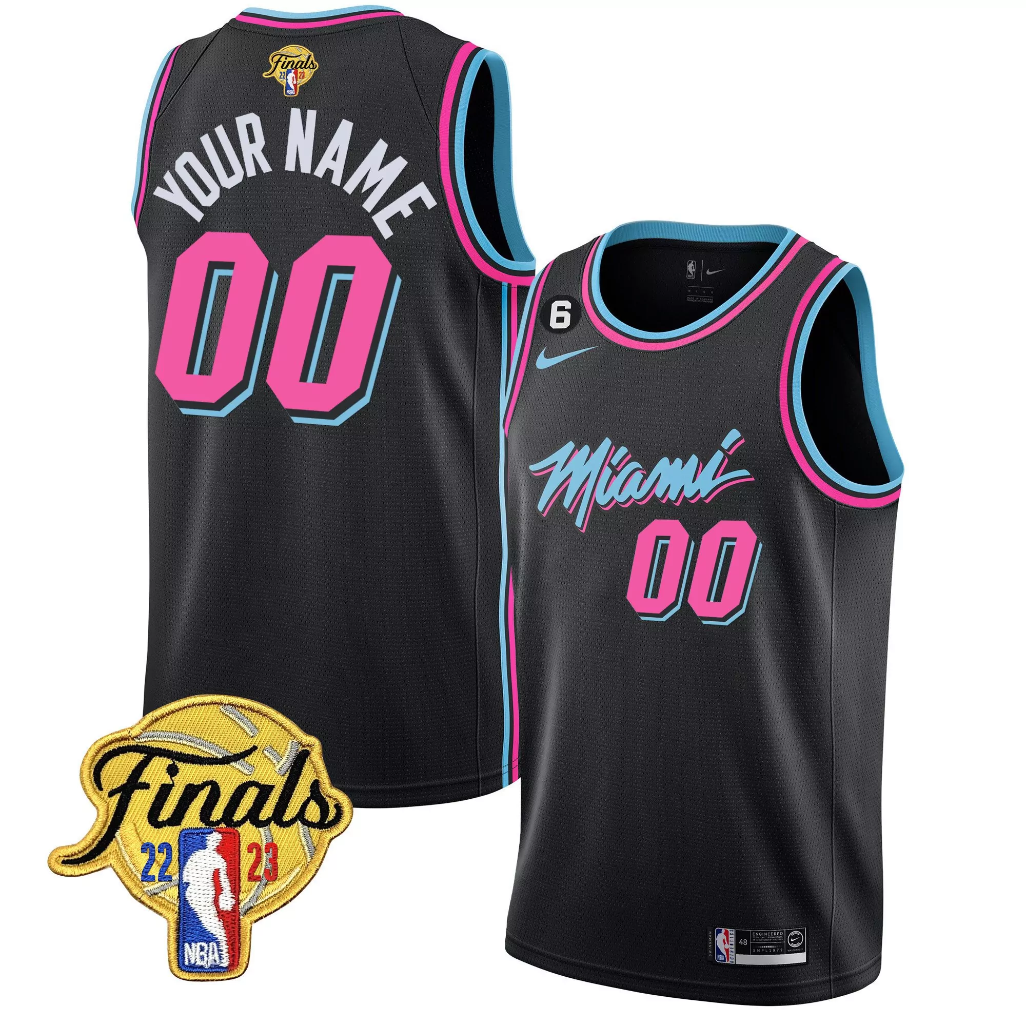miami heat 00 finals 22 23 all stitched vapor jersey white red