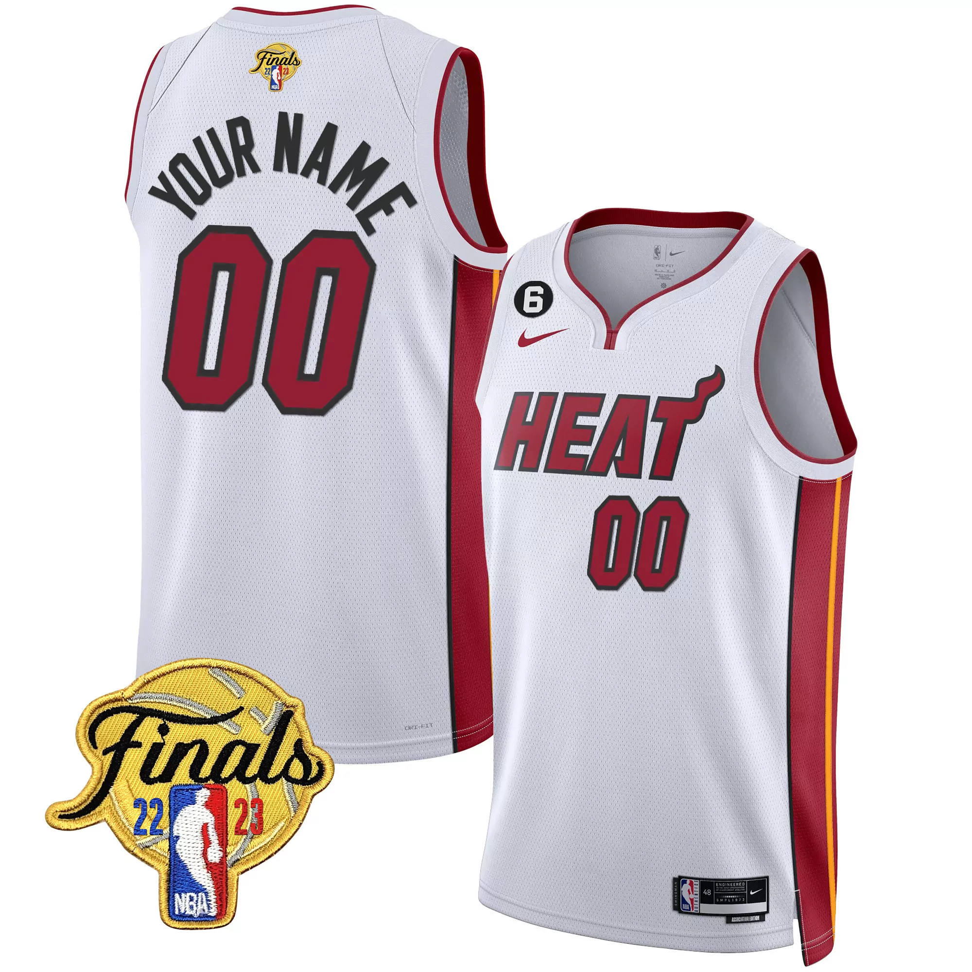 miami heat 00 finals 22 23 men s all stitched vapor jersey white red
