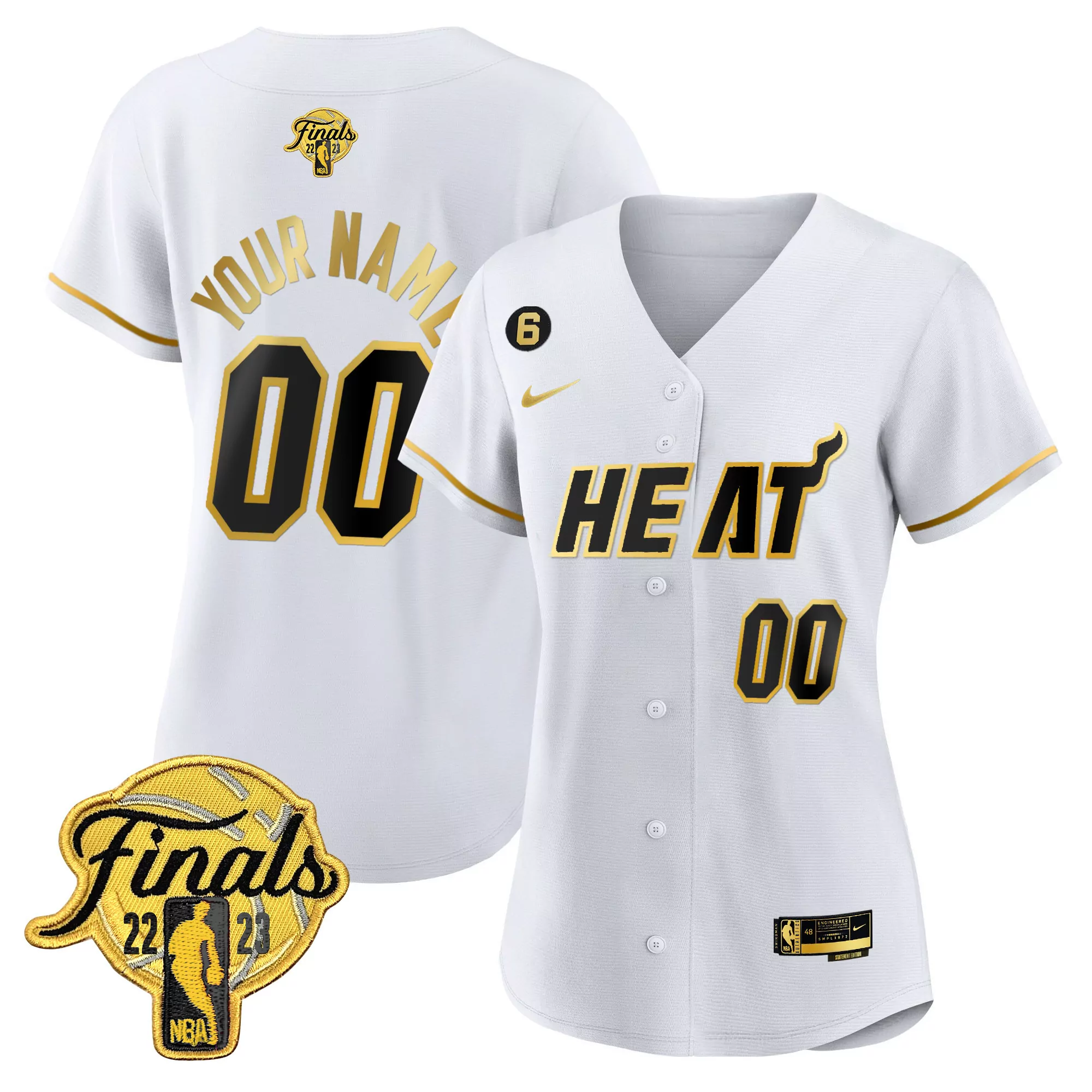 miami heat 00 finals 22 23 women s all stitched vapor jersey white gold