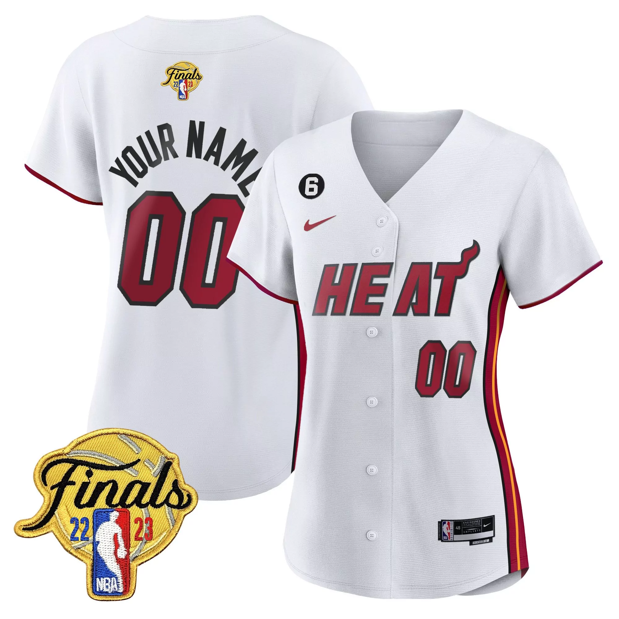 miami heat 00 finals 22 23 women s all stitched vapor jersey white gold