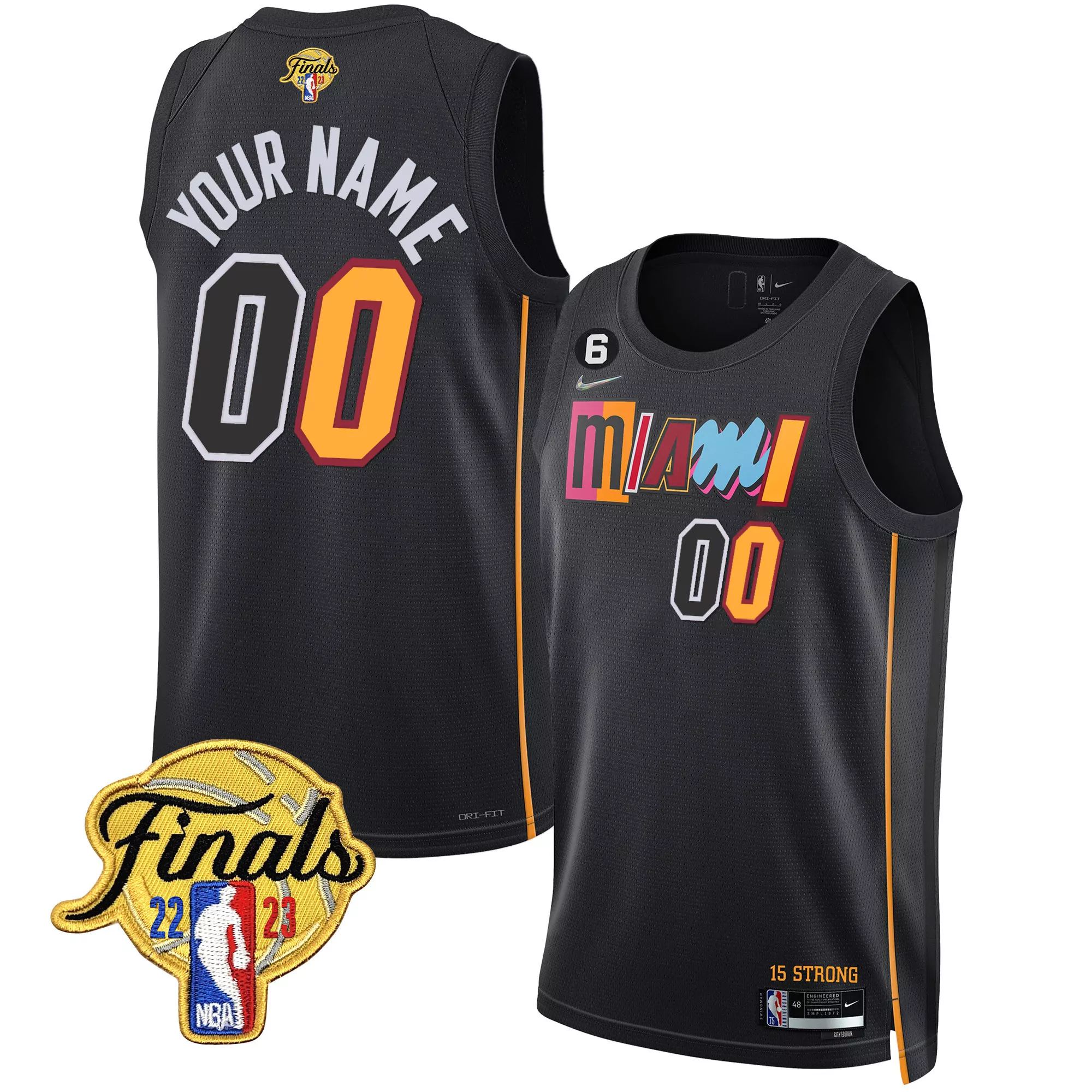 miami heat 2023 finals patch all stitched jersey white male style 6