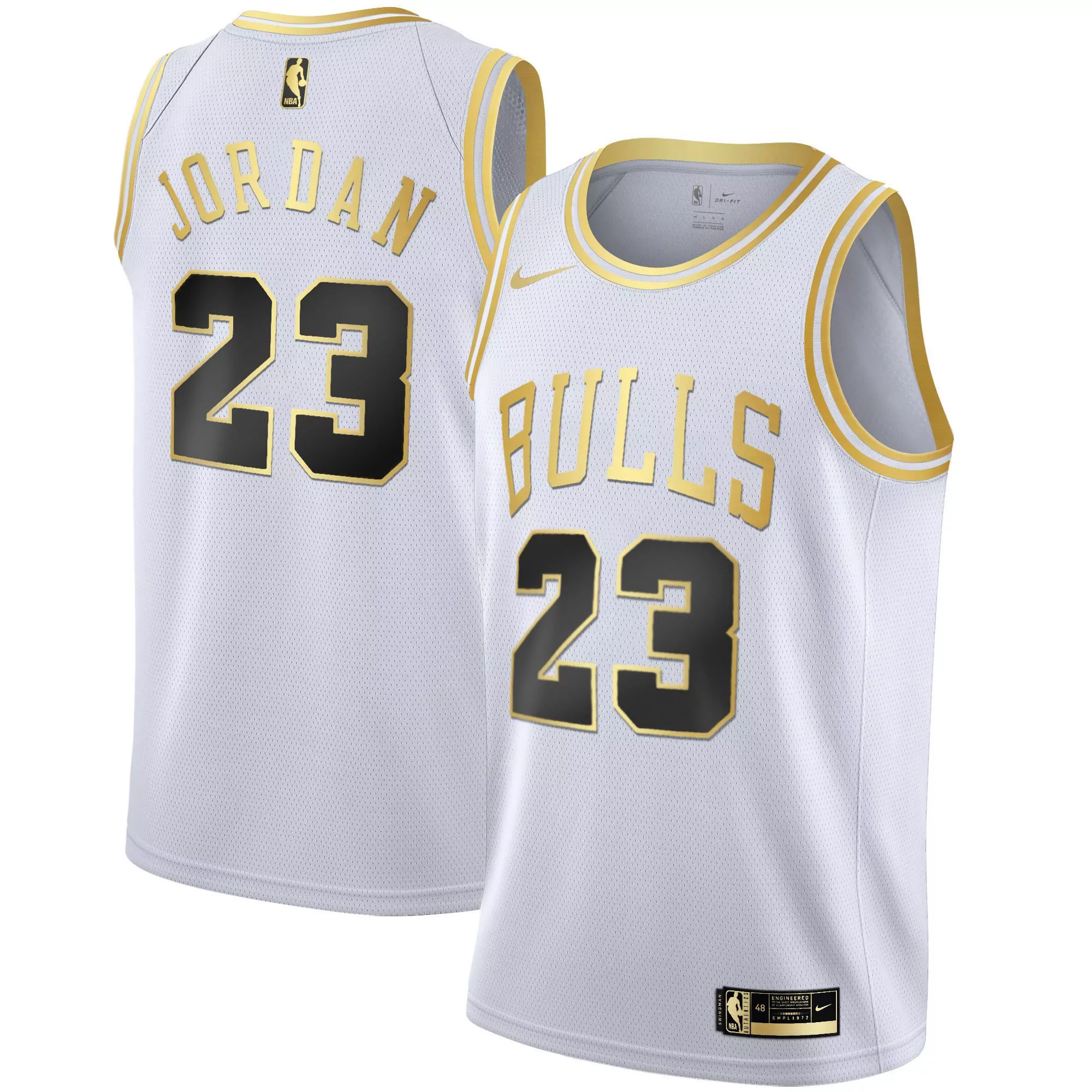 michael jordan 23 chicago bulls 2023 men s all stitched vapor jersey black gold edition 2