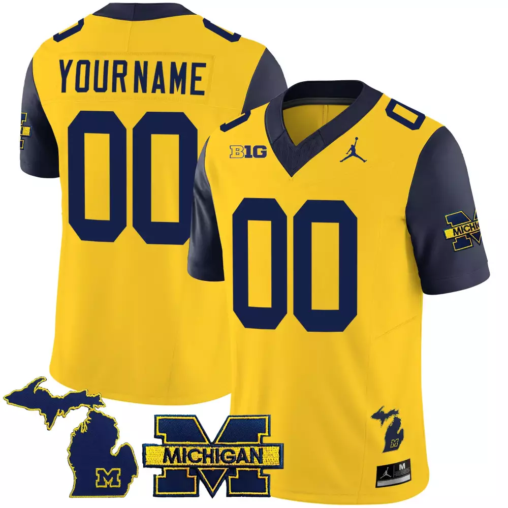 michigan wolverines colosseum nothing but the hits football jersey navy