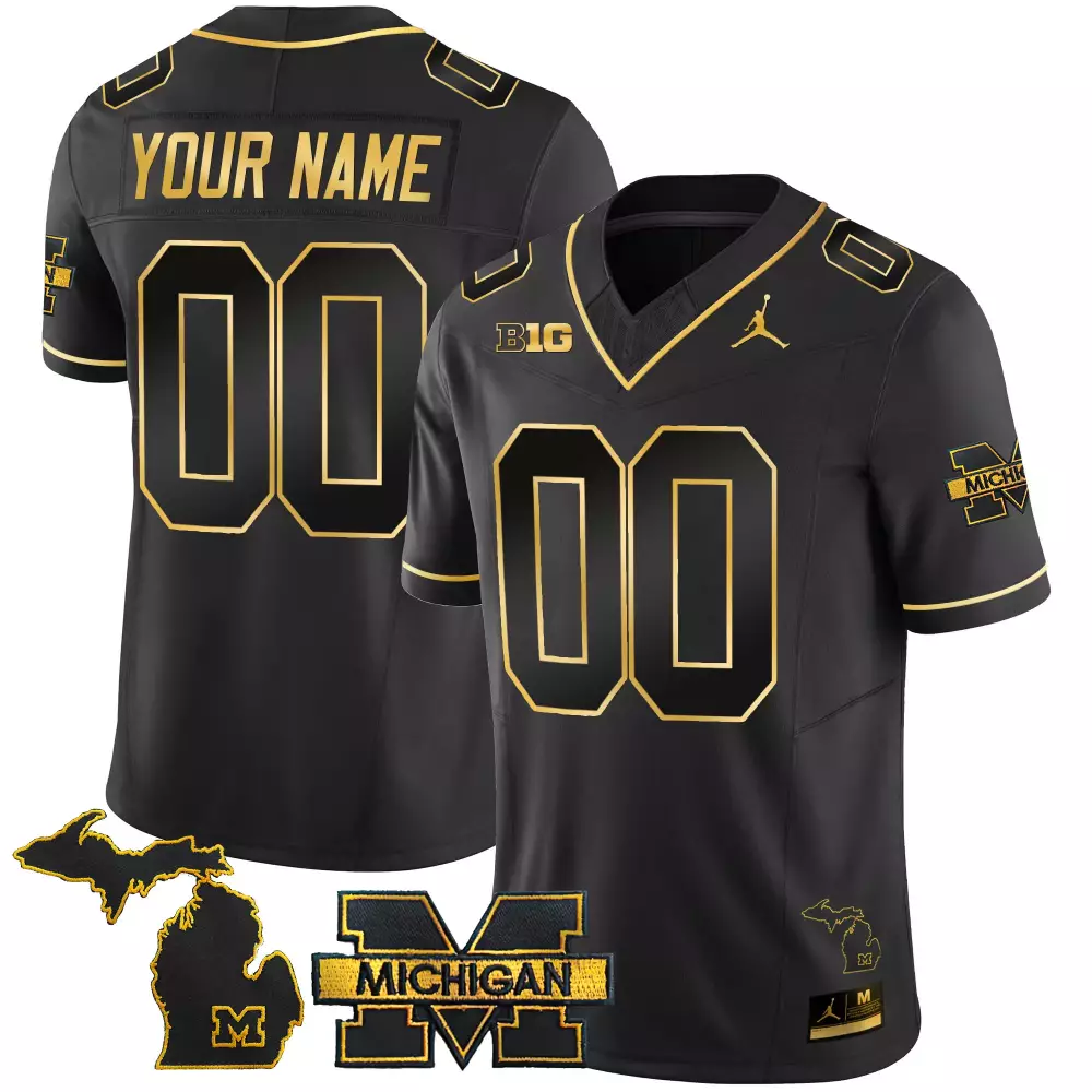 michigan wolverines colosseum nothing but the hits football jersey navy