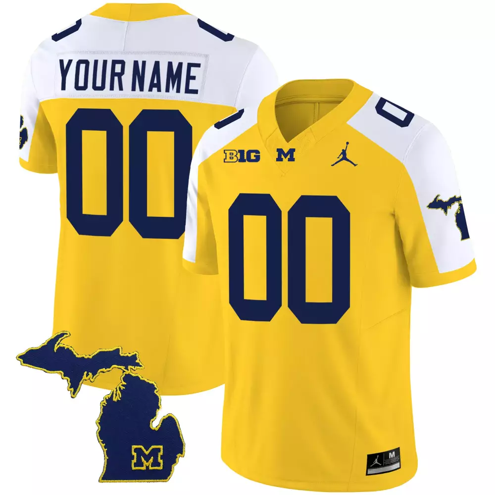 Michigan Wolverines Custom #00 Yellow Stitched Vapor Jersey | 2023 Design | Perfect for Game Day | For Men, Women & Youth