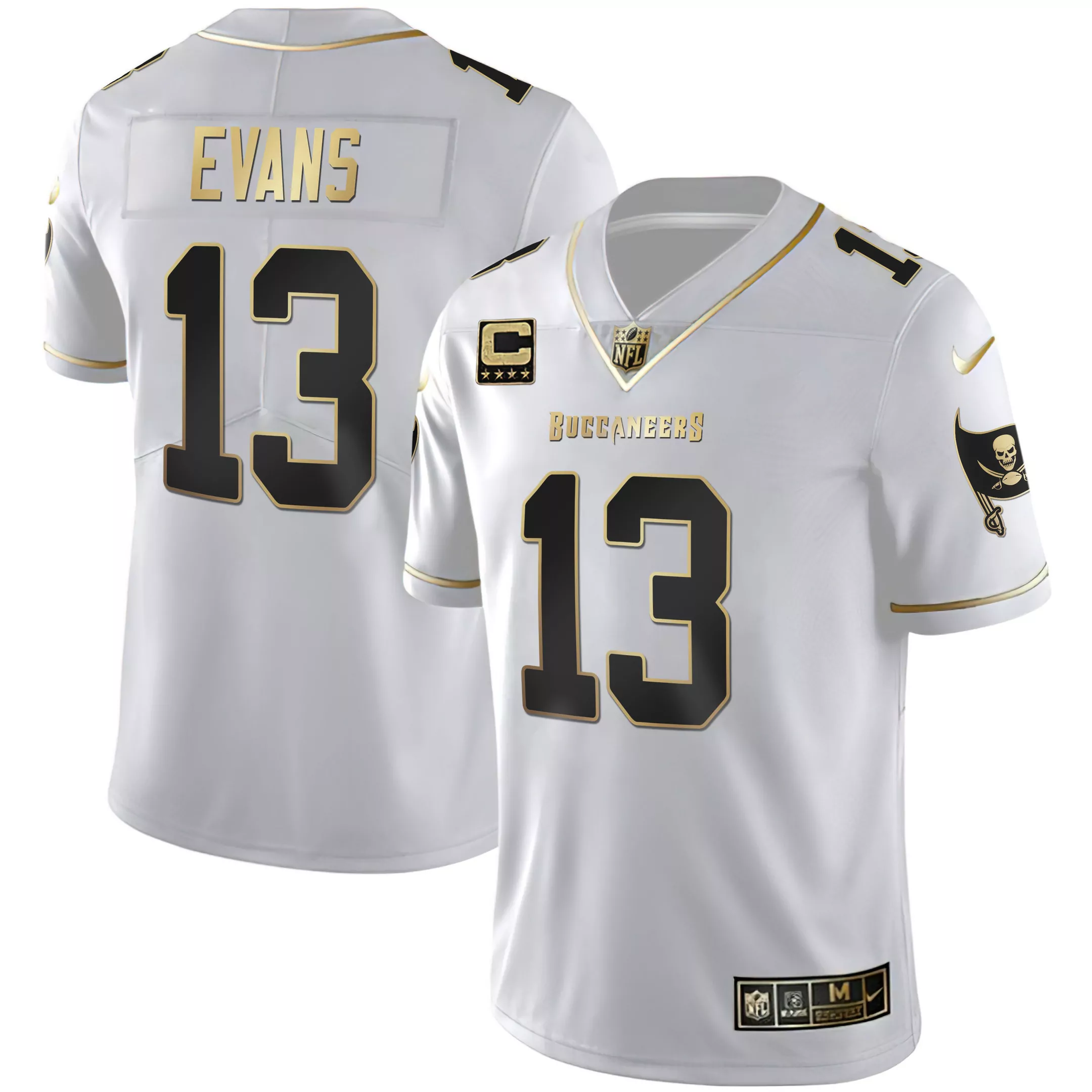 mike evans 13 tampa bay buccaneers 2023 men s all stitched vapor jersey white 1