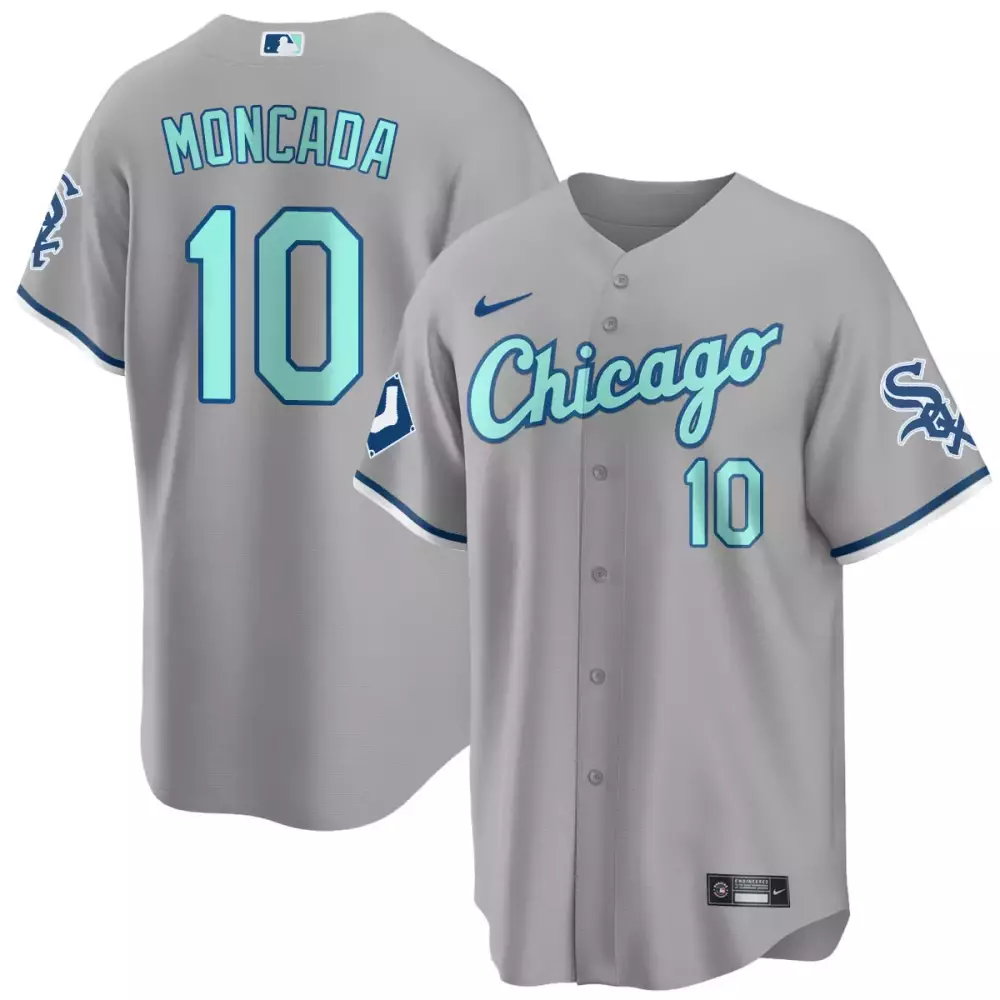 Moncada 10 Chicago White Sox 2023 Stitched Vapor Jersey | Gray Style | Replica Fan Gear for Men, Women & Youth
