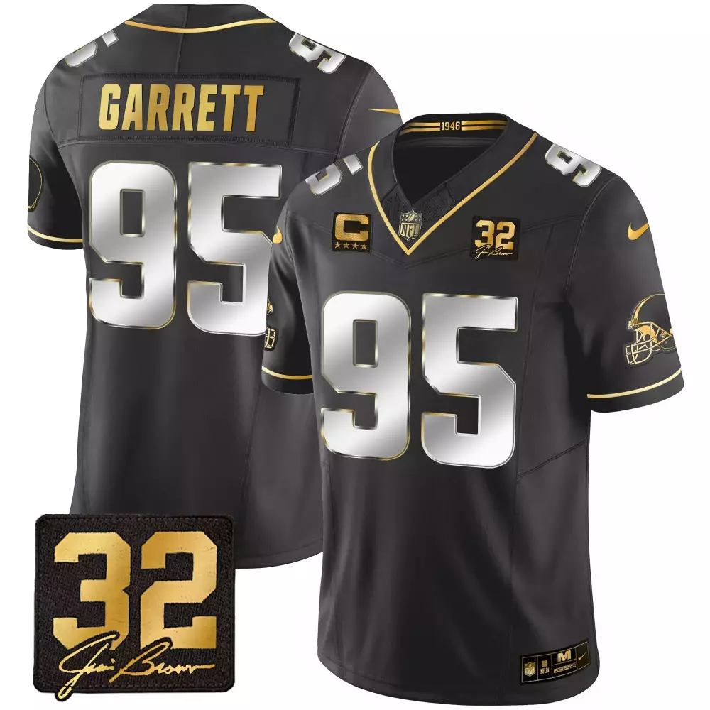 Myles Garrett 95 Cleveland Browns 2022 White Home Jersey | All Stitched Vapor Style | For Men, Women & Youth