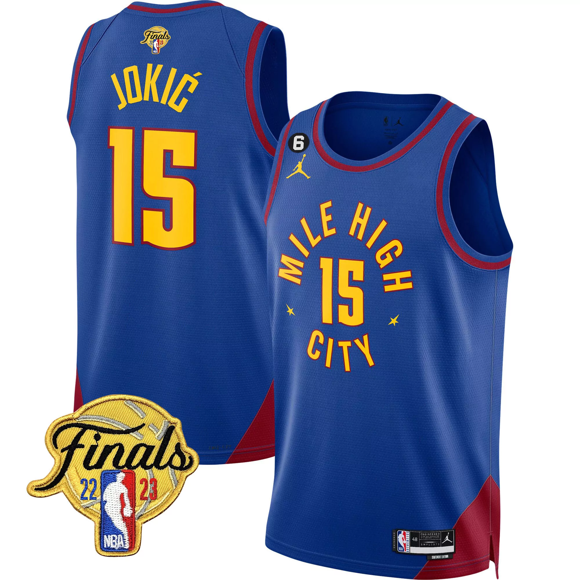 nikola joki 15 denver nuggets 2023 men s all stitched vapor jersey blue