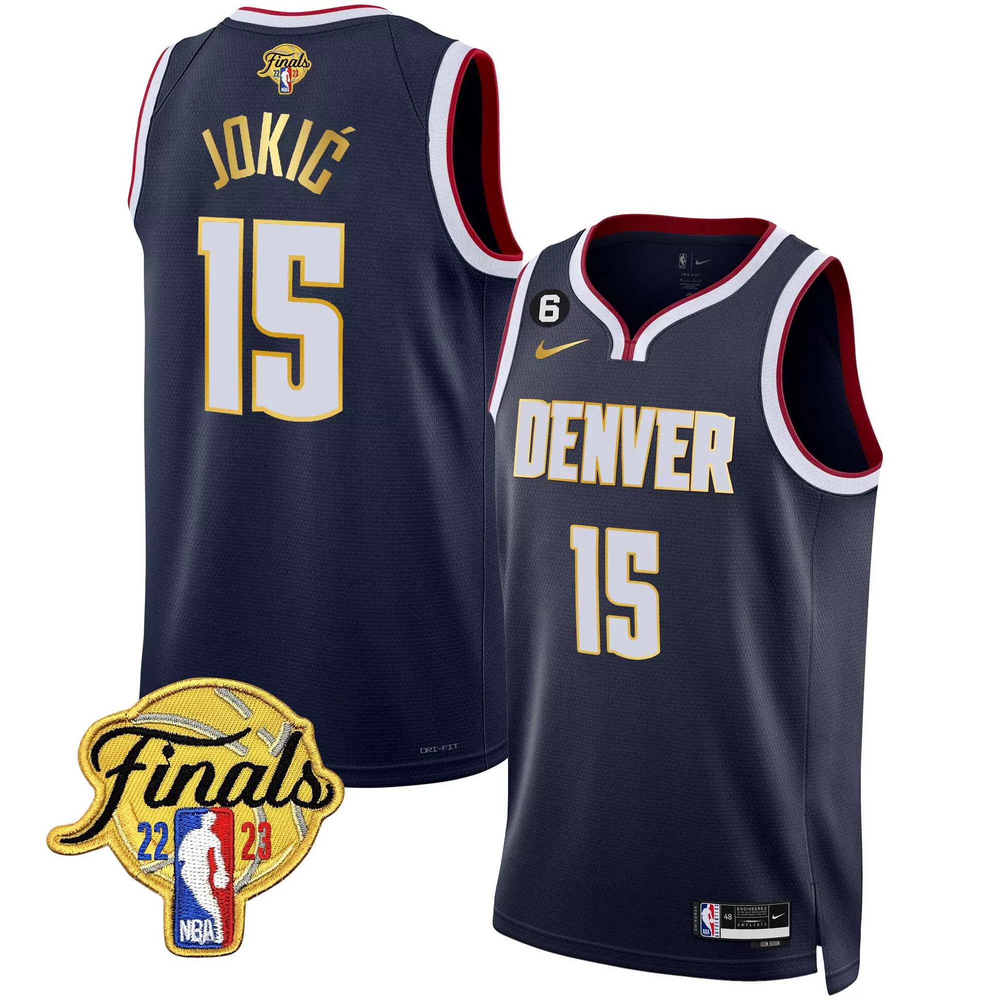 nikola joki 15 denver nuggets 2023 men s all stitched vapor jersey blue