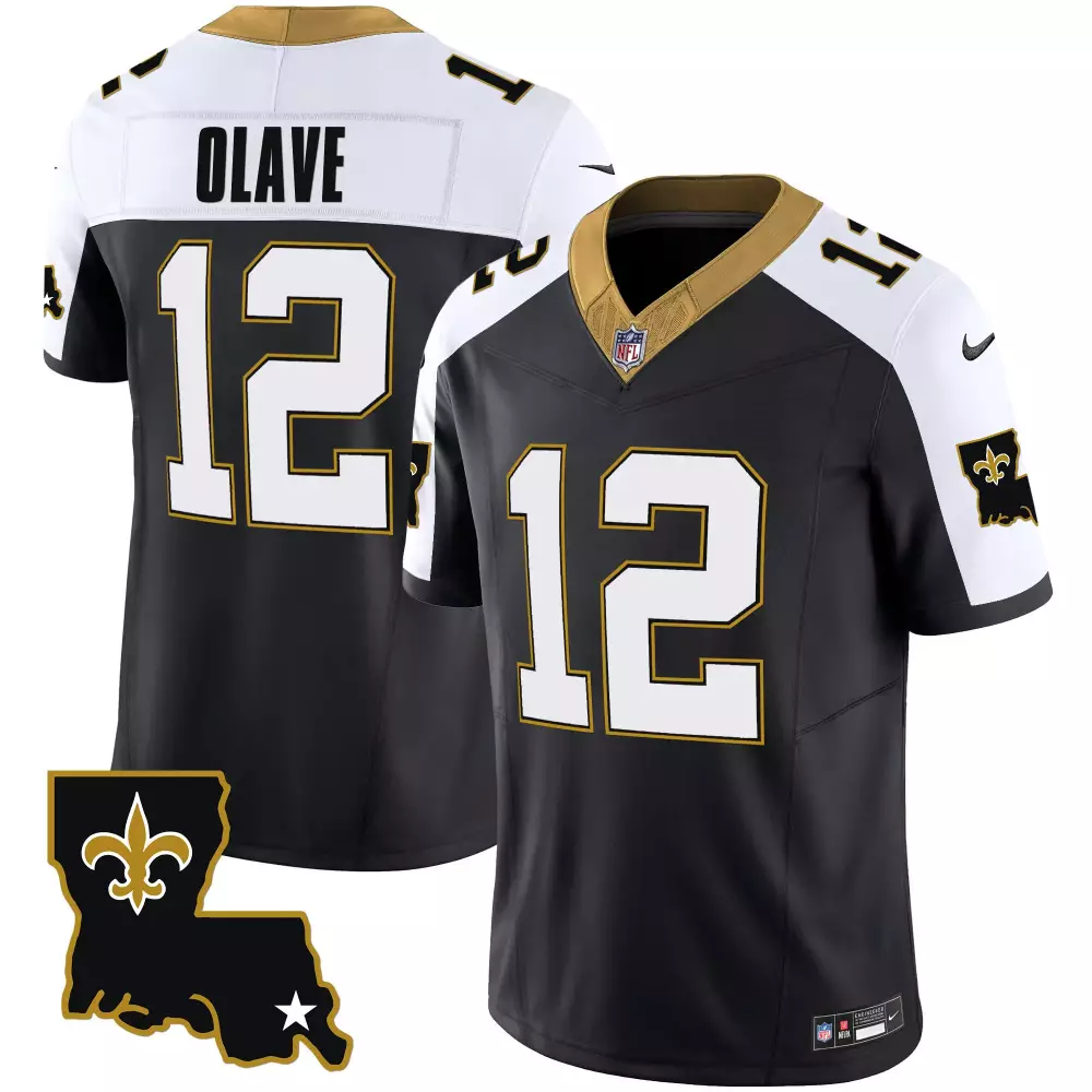 Olave 12 New Orleans Saints 2022 Black Gold Stitched Vapor Jersey | All Stitched Edition | Ideal Fan Gear for All | For Men, Women & Youth