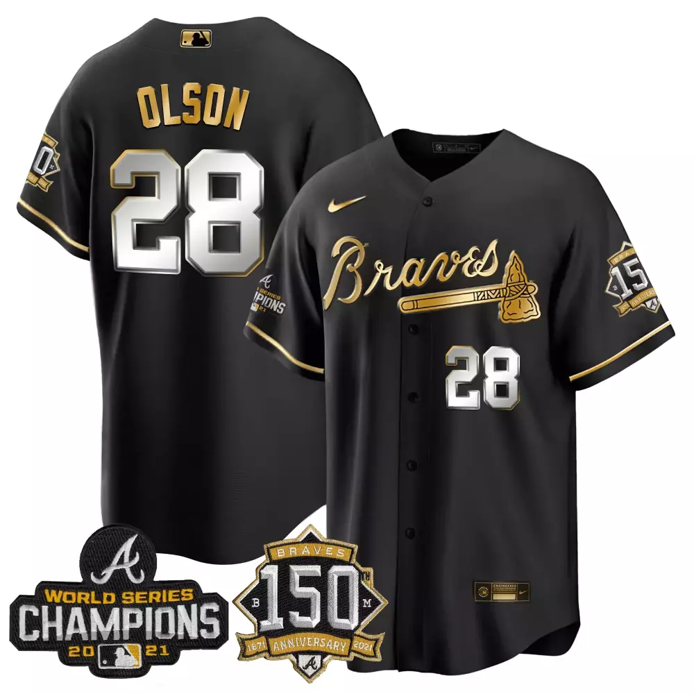 olson 28 atlanta braves 1982 light blue stitched jersey men s name patch