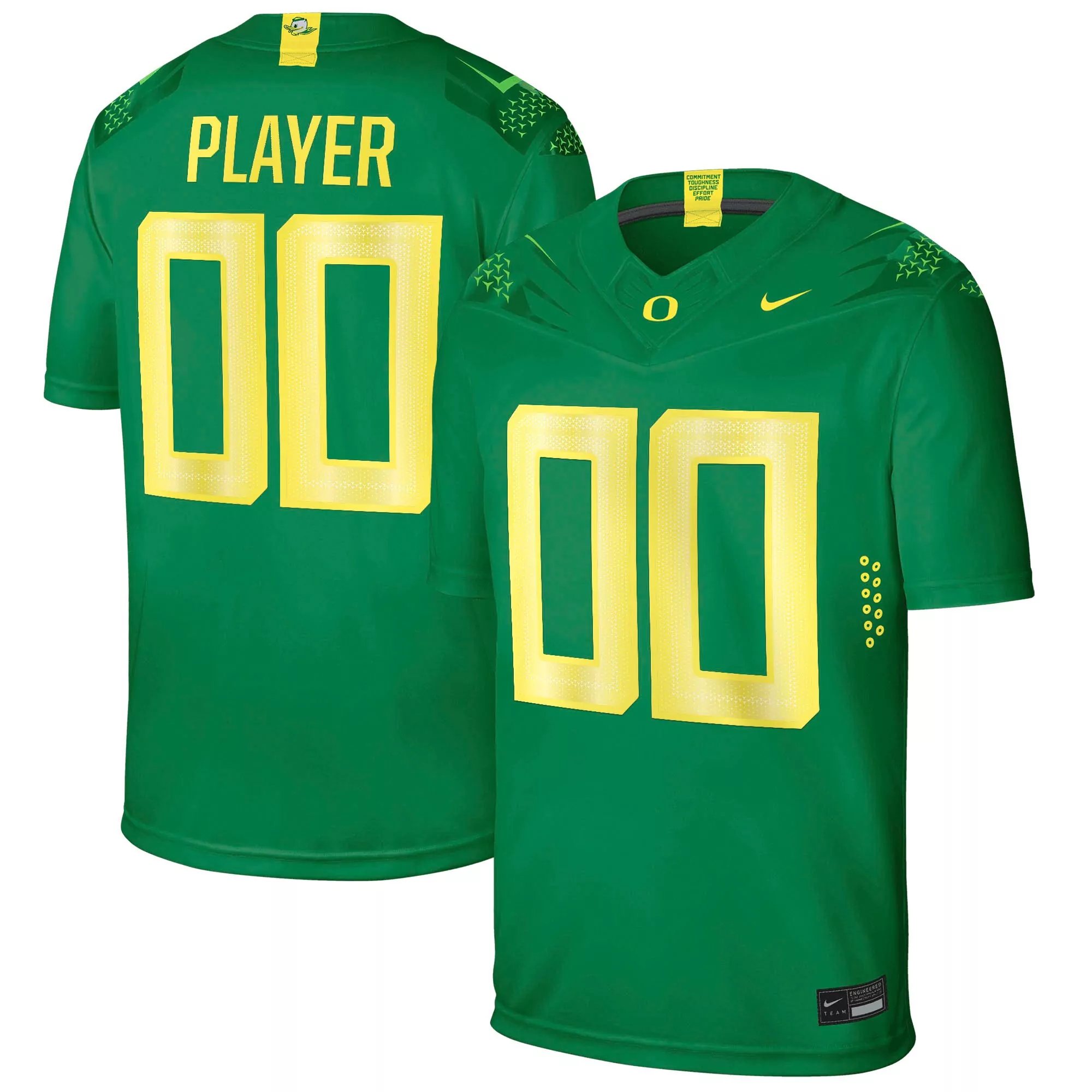 oregon ducks player 00 green all stitched vapor jersey 2023 men s design style