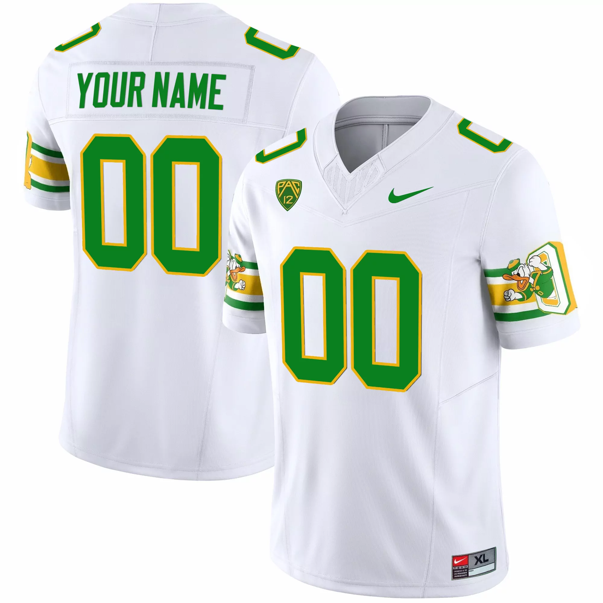 oregon ducks player 00 green all stitched vapor jersey 2023 men s design style
