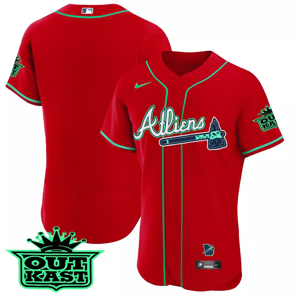 outkast 2023 n a atlanta braves red all stitched vapor jersey