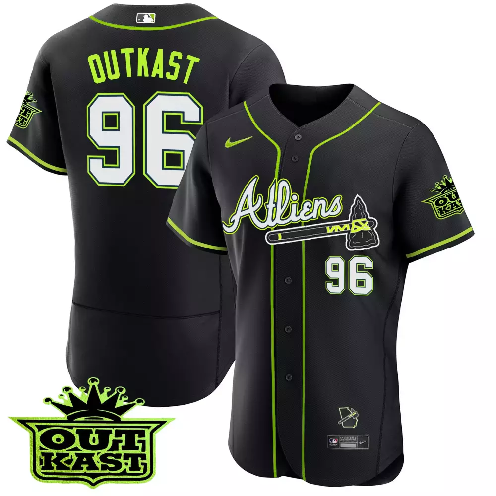 outkast 96 athliens 2023 men s all stitched vapor jersey black green limited edition