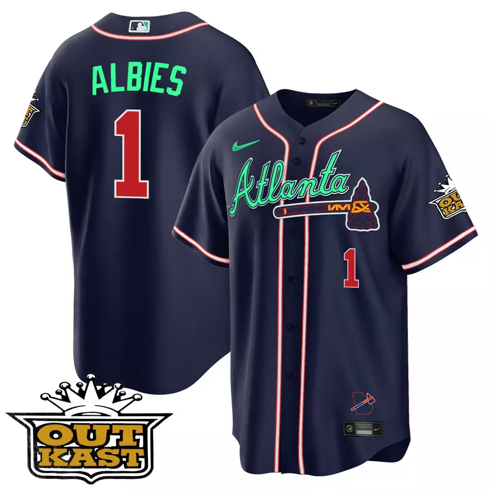 ozzie albies 1 atlanta braves 2023 men s all stitched vapor jersey outkast edition