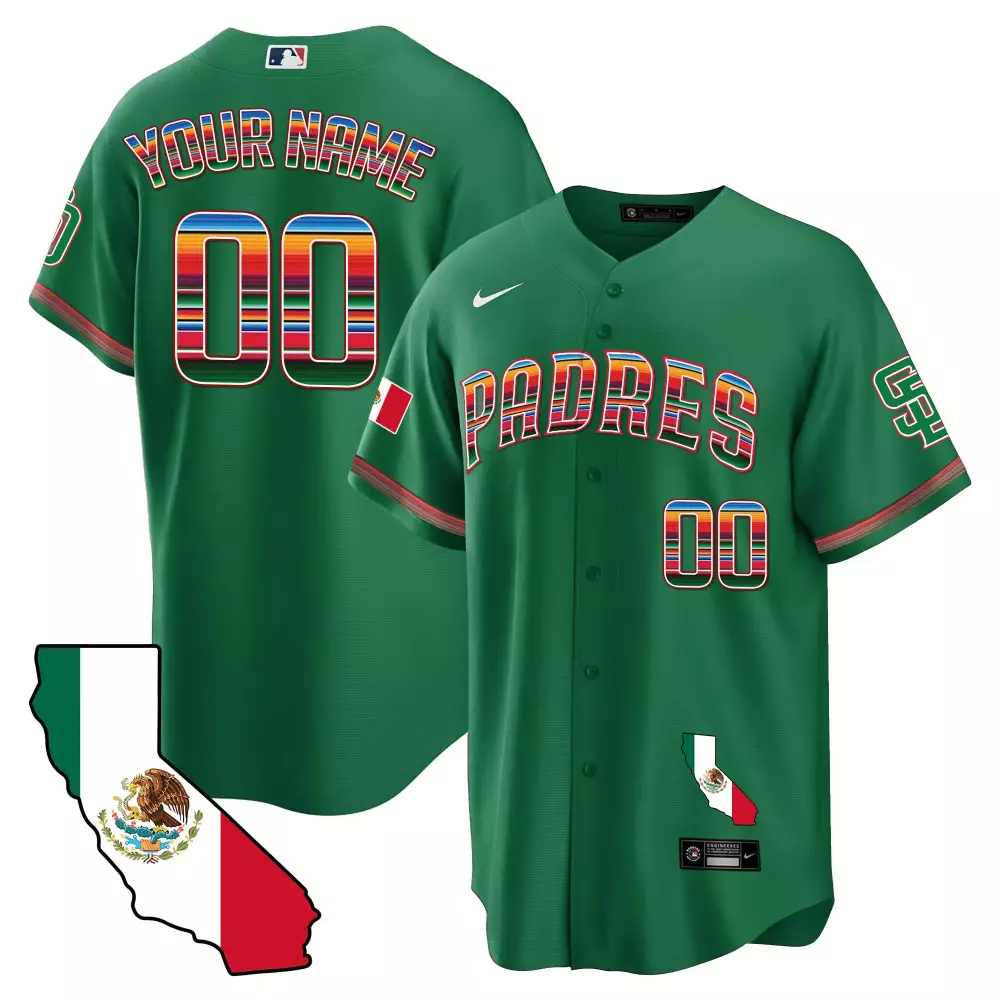 Padres Green 2023 All Stitched Vapor Jersey | Special Edition Customizable | Fan Gear for Game Day | For Men, Women & Youth