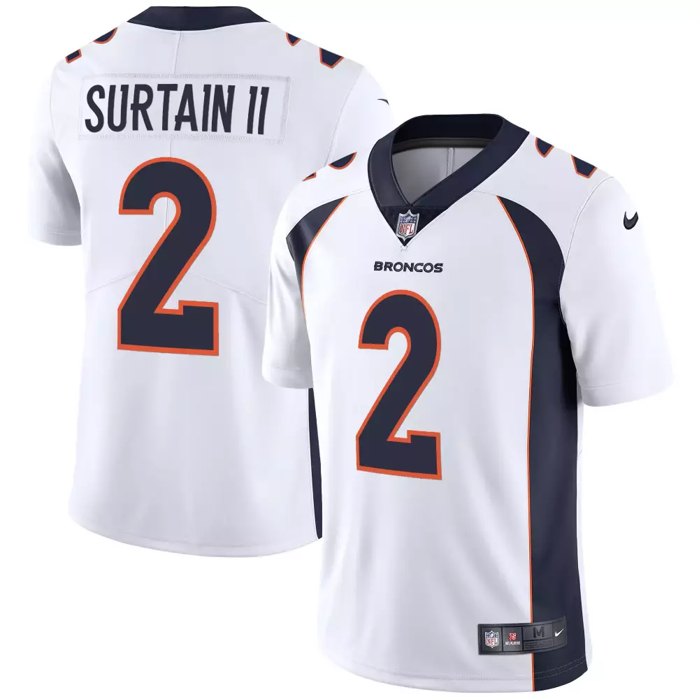 Patrick Surtain II Black Gold Men's Denver Broncos Vapor Jersey | Limited Edition Stitched Fan Gear | For Men, Women & Youth