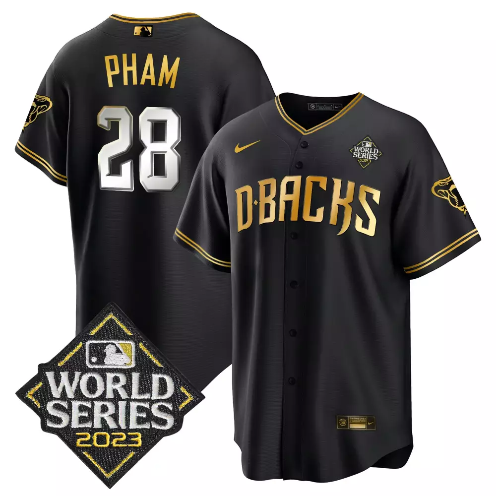pham 28 d backs 2023 men s all stitched vapor jersey black world series edition 2