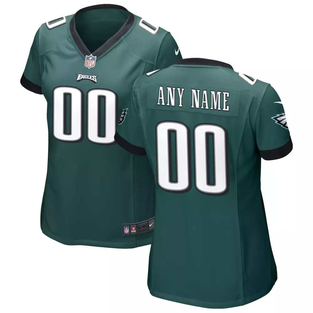 Women’s Philadelphia Eagles 2023 Any Name 00 Green All Stitched Vapor Jersey | Fan Gear for Game Day | For Wom