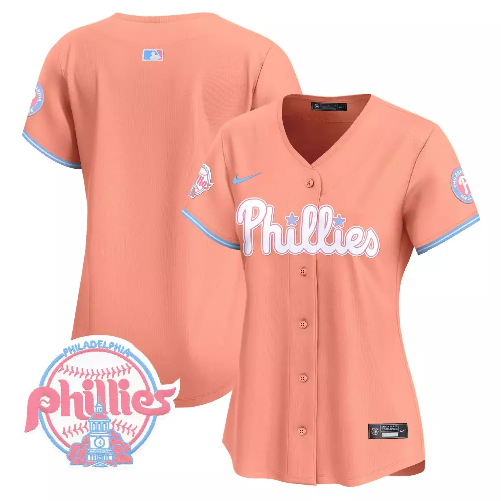 2023 Philadelphia Phillies Women's Stitched Vapor Jersey | Pink | Limited Edition Fan Gear for Game Day | For Men, Women & Youth