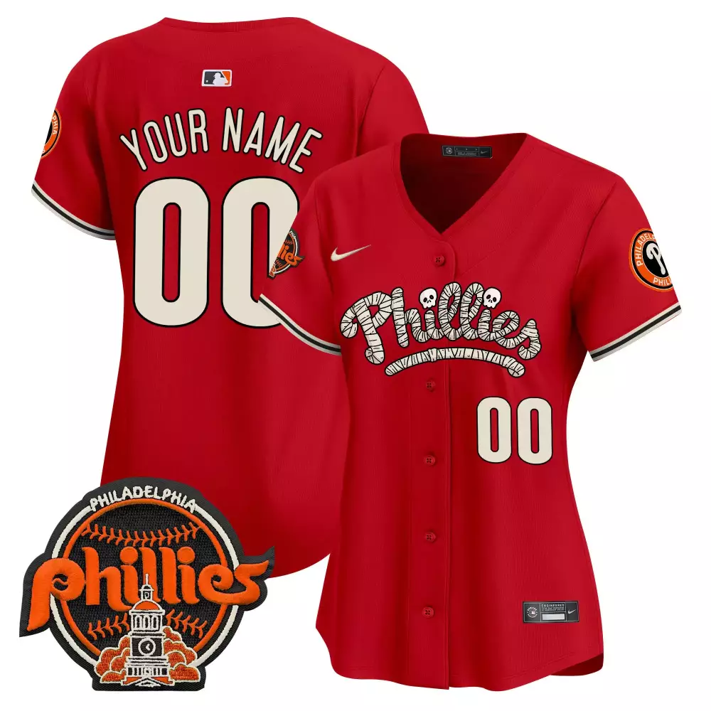 2023 Philadelphia Phillies Cream Stitched Jersey | Women's Name Patch | Replica Fan Gear for Game Day | For Men, Women & Youth