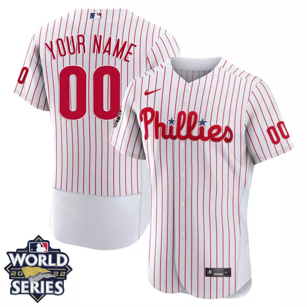 phillies 00 your name 2022 men s all stitched vapor jersey world series edition