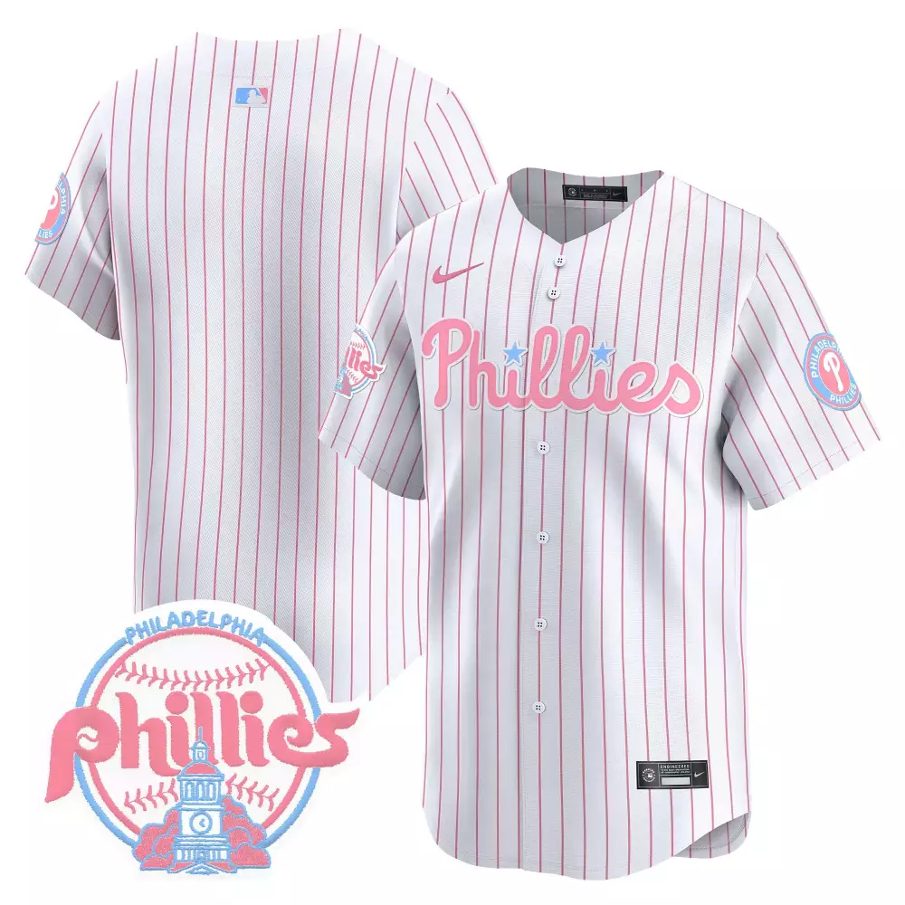 phillies 2023 all stitched vapor jersey men s white pink quality edition