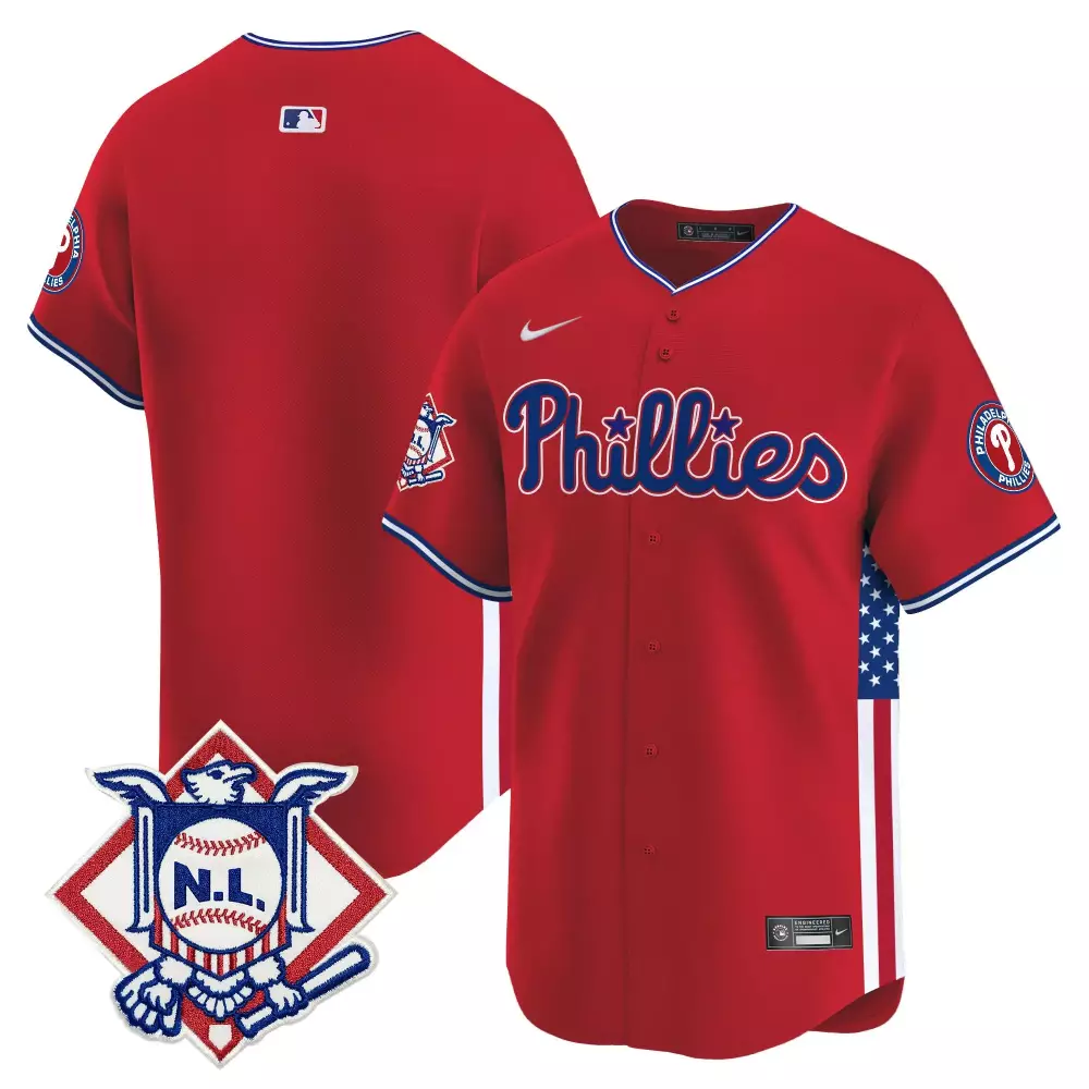 phillies red all stitched vapor jersey 2023 men s n a with n l patch