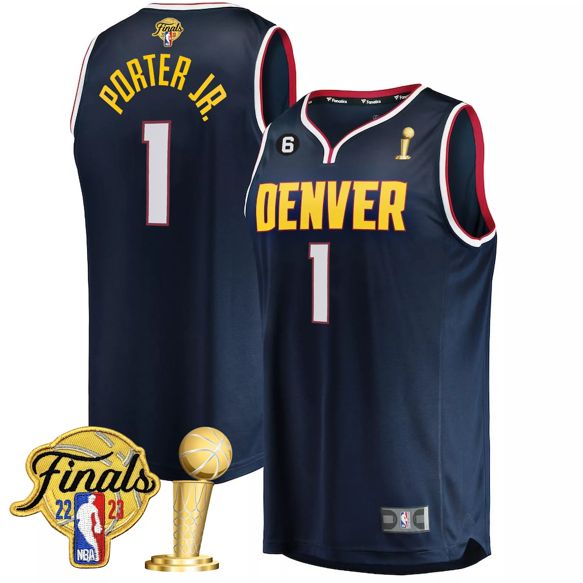 porter jr 1 denver nuggets 2023 men s all stitched vapor jersey finals edition red