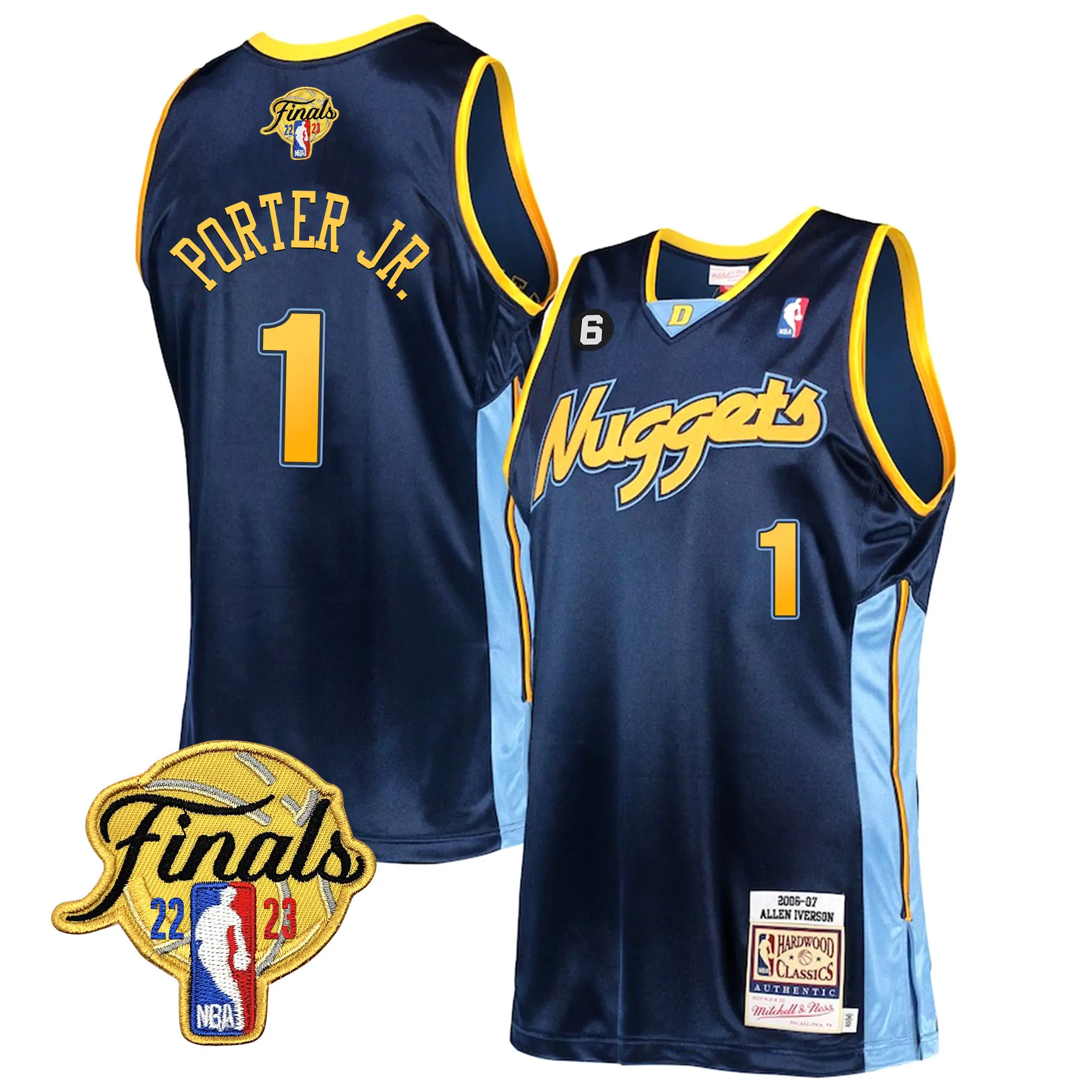 porter jr 1 denver nuggets 2023 men s all stitched vapor jersey finals edition red