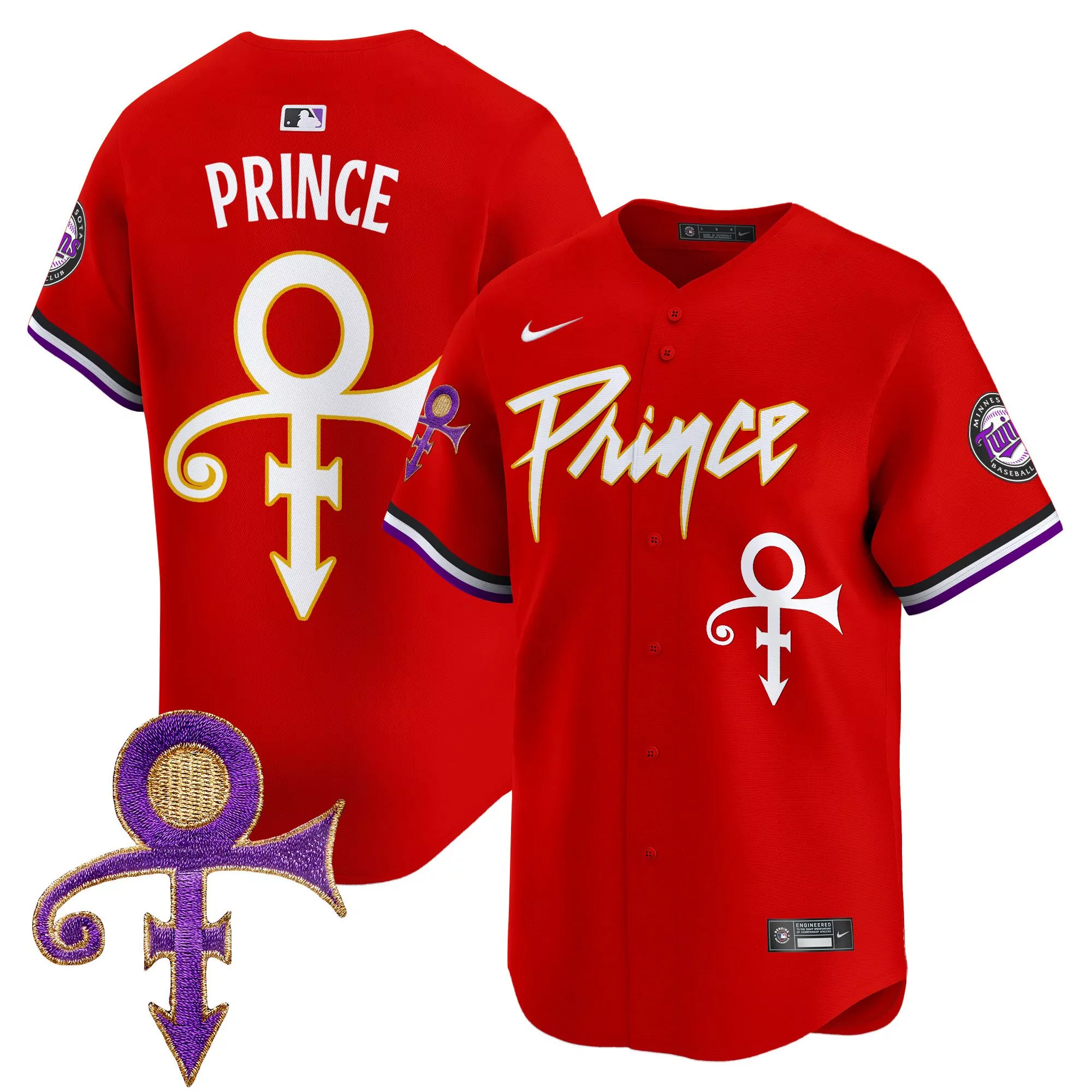 prince 00 minnesota twins 2023 men s all stitched vapor jersey red edition with patch
