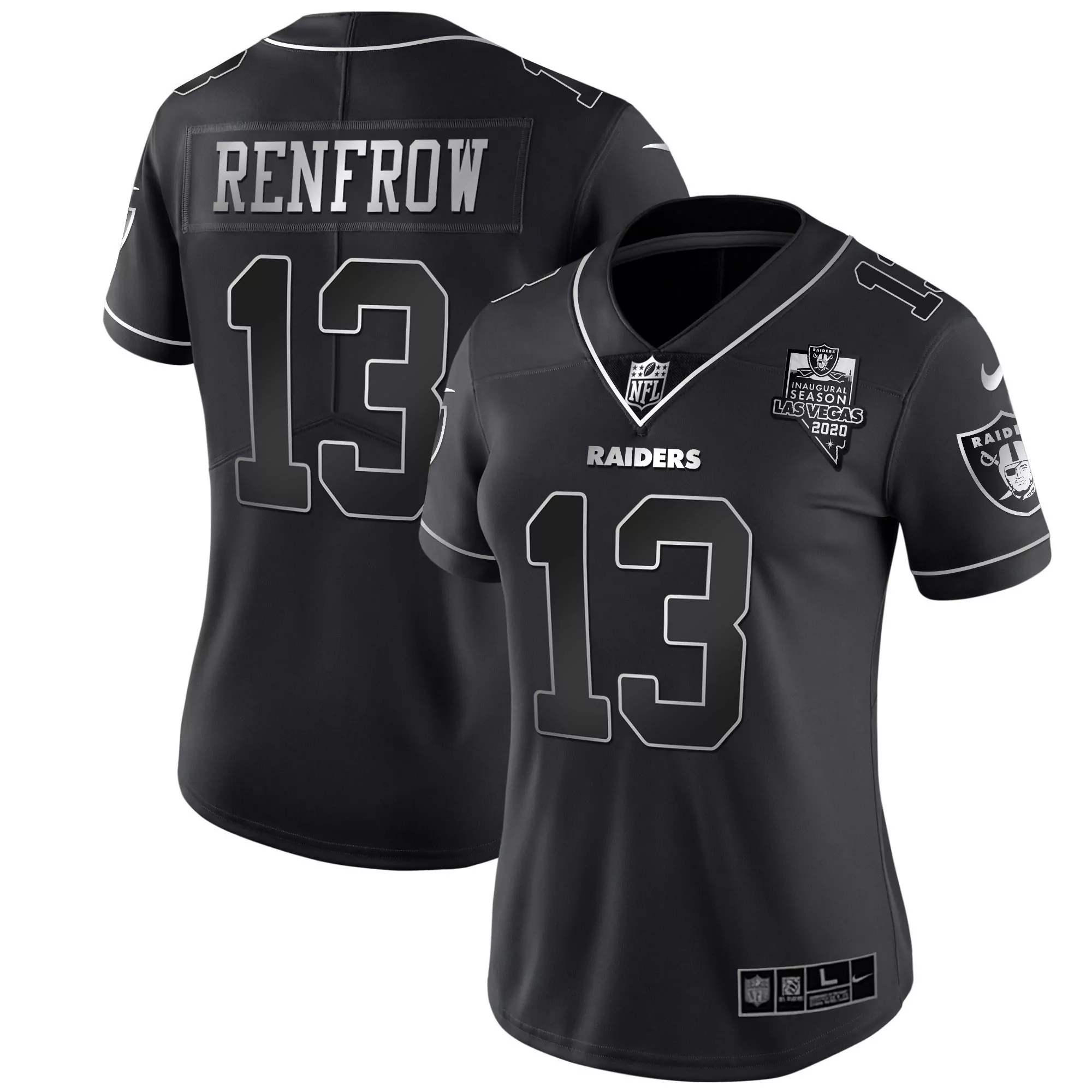 renfrow 13 raiders 2020 women s all stitched vapor jersey black inaugural season edition 1
