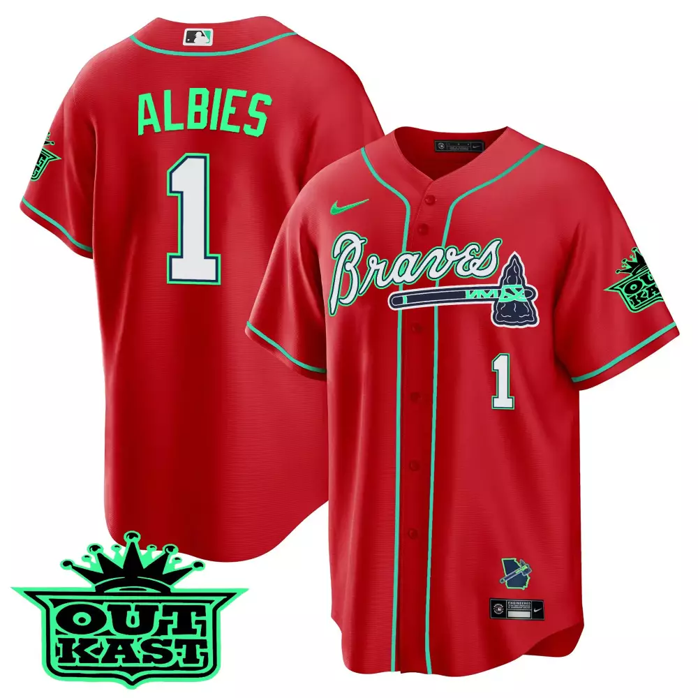 Ronald Albies 1 Atlanta Braves 2023 Men's All Stitched Vapor Jersey | Red Outkast Edition Fan Gear for Men